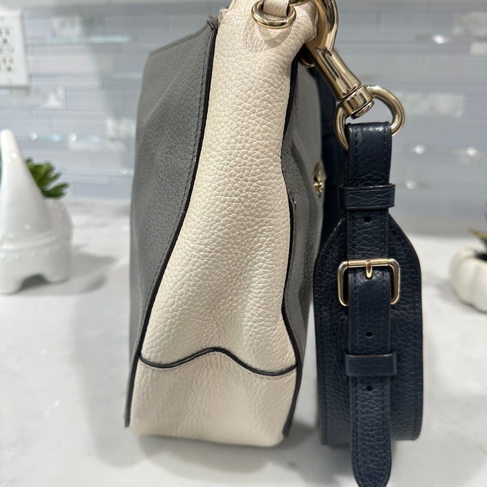 💋Coach F76697 Jes Colorblock Hobo Heather Gray/Black Pebbled Leather Bag - Picture 5 of 12